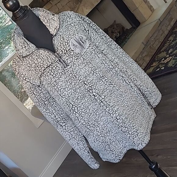 Boxercraft sz L faux fleece blk & white - Picture 1 of 10